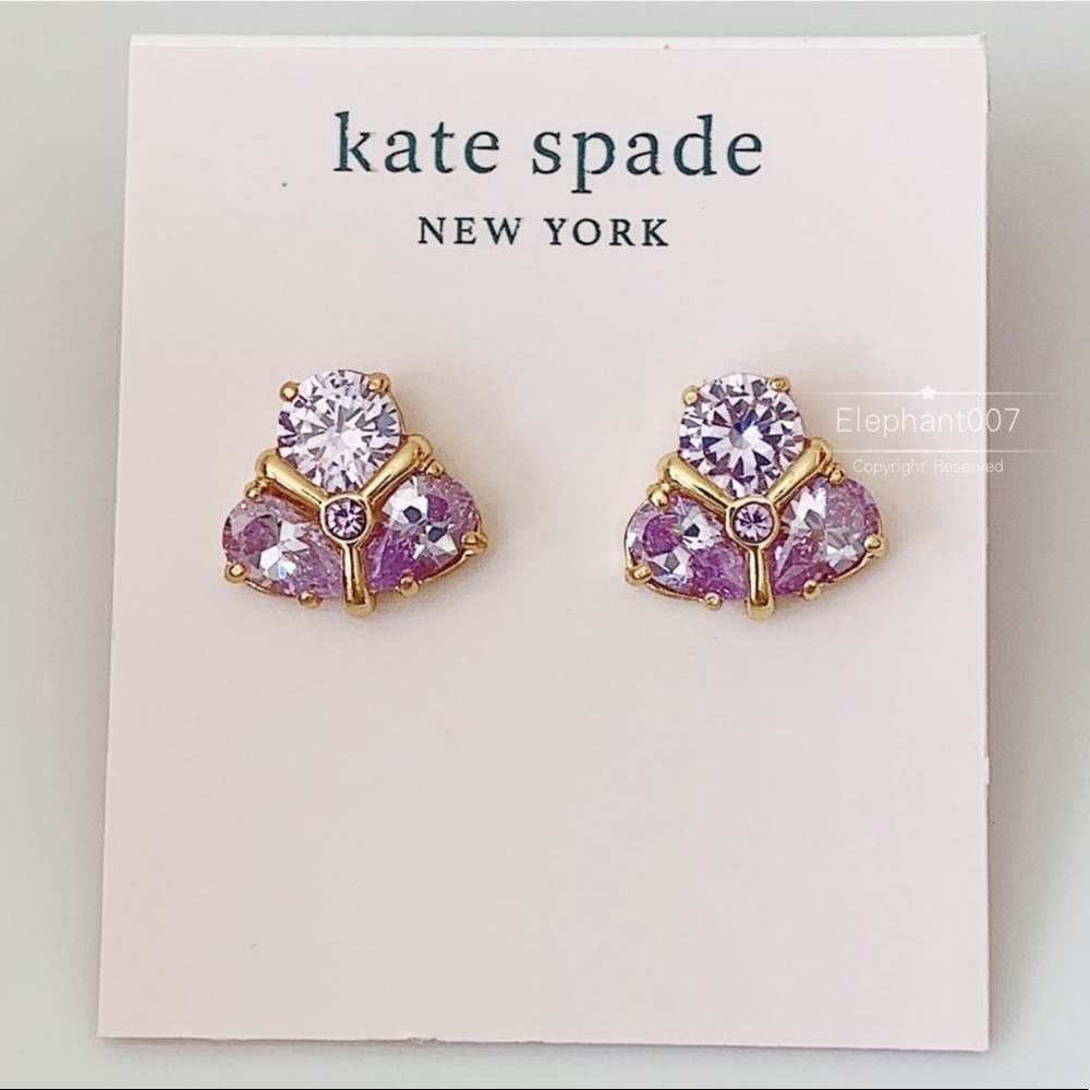 Kate Spade purple crystal stud earrings